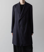 画像をギャラリービューアに読み込む, ato(アトウ)のSLUB YARN DOUBLE-BREASTED COAT - NAVY公式通販サイトsession福岡セレクトショップ
