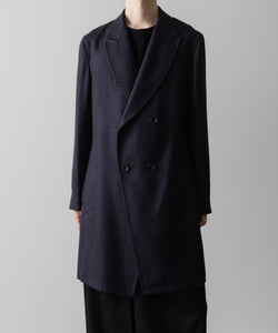 ato(アトウ)のSLUB YARN DOUBLE-BREASTED COAT - NAVY公式通販サイトsession福岡セレクトショップ