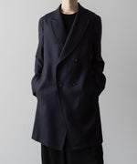 画像をギャラリービューアに読み込む, ato(アトウ)のSLUB YARN DOUBLE-BREASTED COAT - NAVY公式通販サイトsession福岡セレクトショップ
