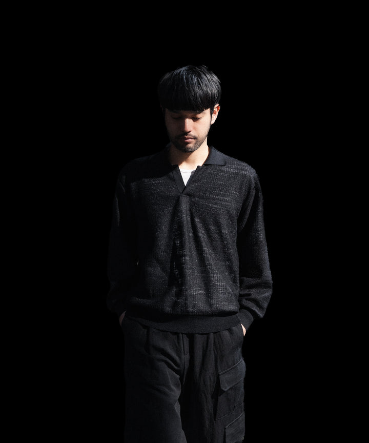 ssstein(シュタイン)のSLUB COTTON KNIT SKIPPER LS - BLACKの公式通販サイトsession福岡セレクトショップ