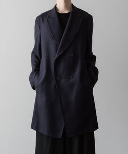 ato(アトウ)のSLUB YARN DOUBLE-BREASTED COAT - NAVY公式通販サイトsession福岡セレクトショップ