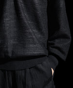 画像をギャラリービューアに読み込む, ssstein(シュタイン)のSLUB COTTON KNIT SKIPPER LS - BLACKの公式通販サイトsession福岡セレクトショップ
