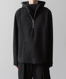 VEIN ヴェインのWO/PE QUARTER GAUGE KNIT HOODED PULLOVER SHIRT - X.GRAYの公式通販サイトsession福岡セレクトショップ