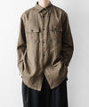 【nakedgauge】 SUMI LINEN BIG SHIRT - KHAKI