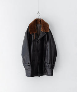 ANTHEM A / アンセムエー】LAMB LEATHER TROMPE L'OEIL SHORT COAT