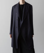 画像をギャラリービューアに読み込む, ato(アトウ)のSLUB YARN DOUBLE-BREASTED COAT - NAVY公式通販サイトsession福岡セレクトショップ
