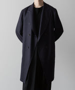 画像をギャラリービューアに読み込む, ato(アトウ)のSLUB YARN DOUBLE-BREASTED COAT - NAVY公式通販サイトsession福岡セレクトショップ
