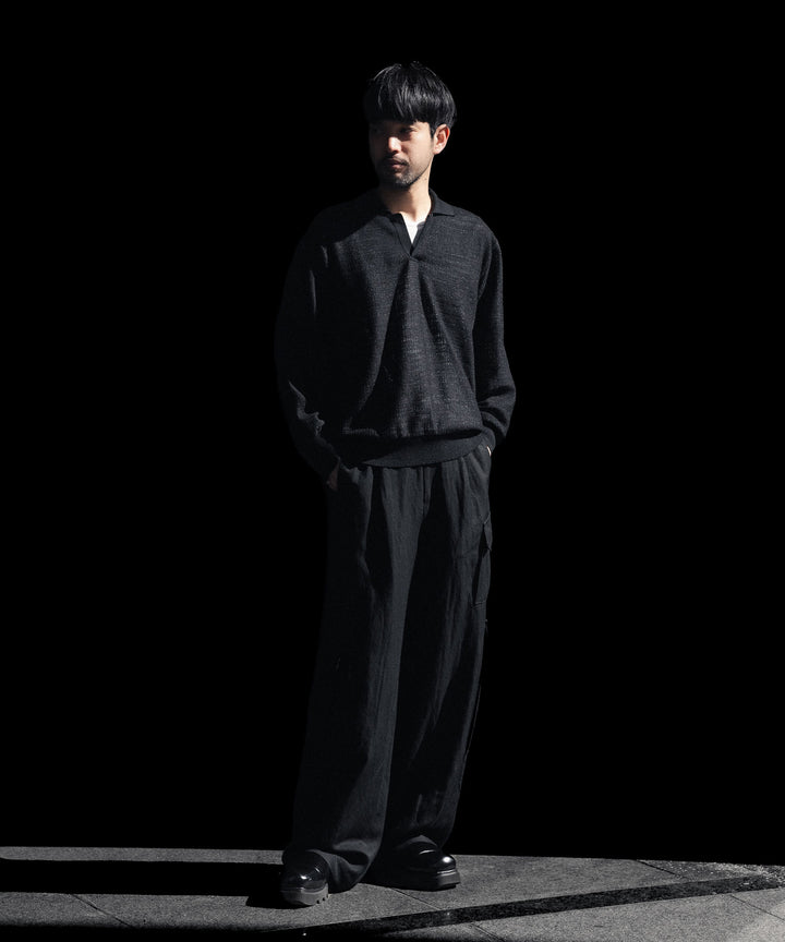 ssstein(シュタイン)のSLUB COTTON KNIT SKIPPER LS - BLACKの公式通販サイトsession福岡セレクトショップ
