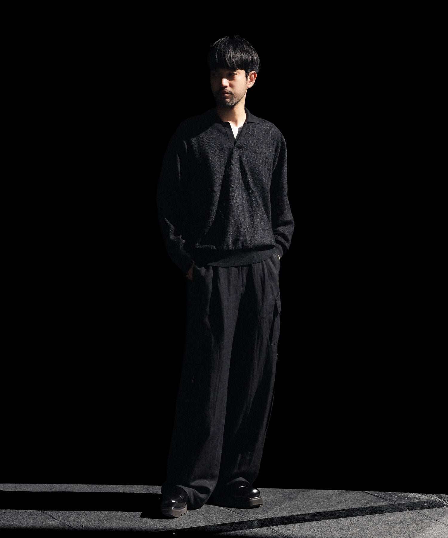 ssstein VIS/LI/RA TWILL カーゴトラウザーズ M ブラック ssstein / シュタイン】VIS/LI/RA TWILL CARGO TROUSERS - BLACK