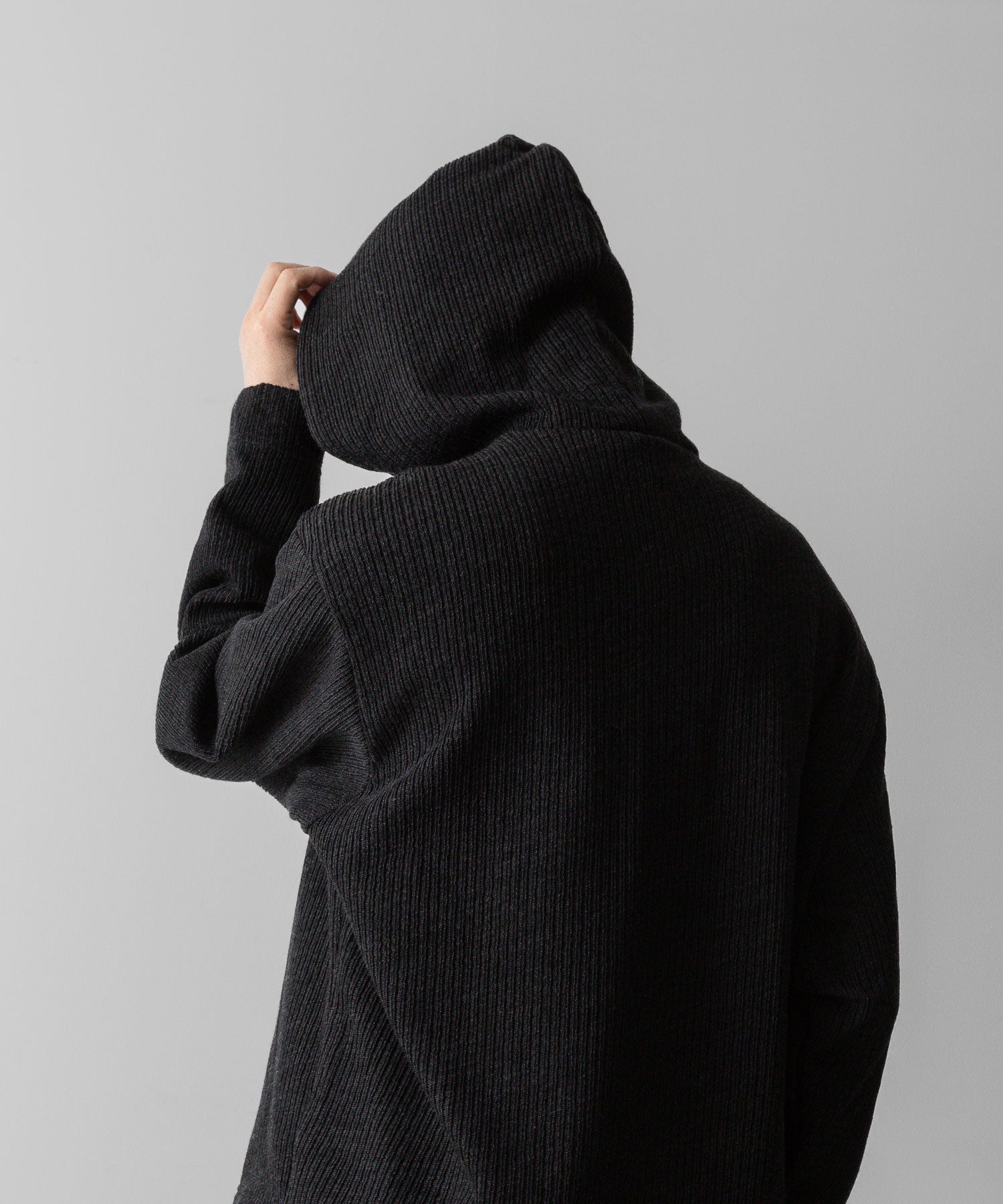 VEIN ヴェインのWO/PE QUARTER GAUGE KNIT HOODED PULLOVER SHIRT - X.GRAYの公式通販サイトsession福岡セレクトショップ