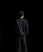 画像をギャラリービューアに読み込む, ssstein(シュタイン)のSLUB COTTON KNIT SKIPPER LS - BLACKの公式通販サイトsession福岡セレクトショップ

