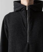 画像をギャラリービューアに読み込む, VEIN ヴェインのWO/PE QUARTER GAUGE KNIT HOODED PULLOVER SHIRT - X.GRAYの公式通販サイトsession福岡セレクトショップ
