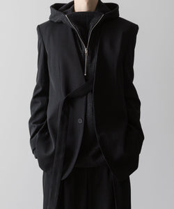 VEIN ヴェインのWO/PE QUARTER GAUGE KNIT HOODED PULLOVER SHIRT - X.GRAYの公式通販サイトsession福岡セレクトショップ