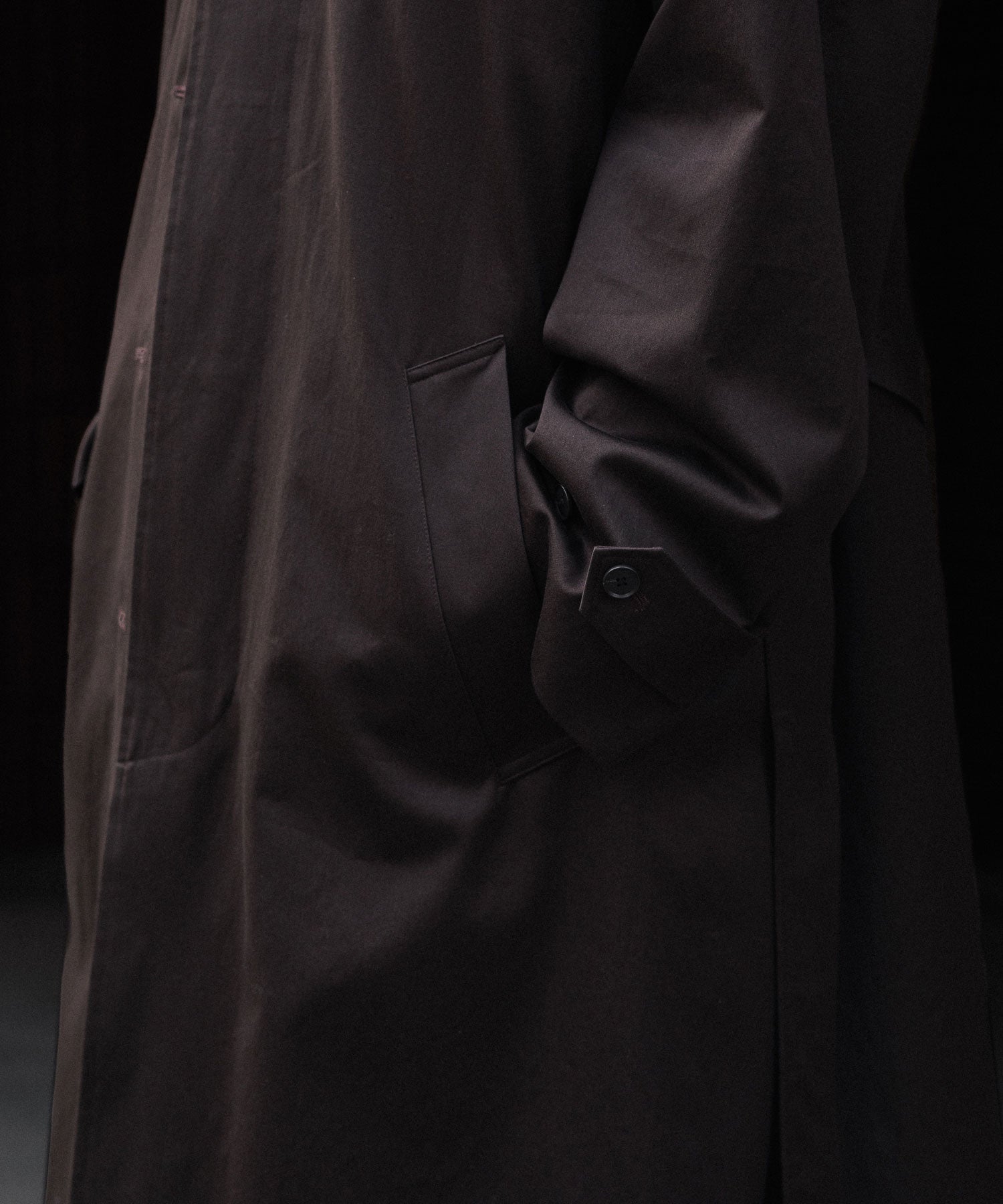 ssstein / シュタイン】OVERSIZED LAYERED COMBINATION COAT - DARK