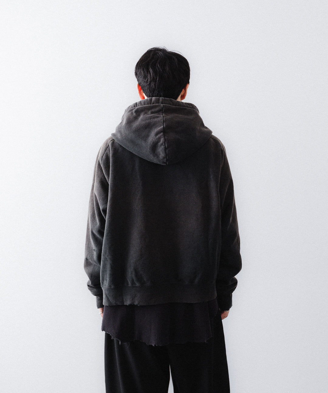 concause-コンコースのFRONT ZIP AFTER HOODIEのBLACK公式通販サイトsession福岡セレクトショップ
