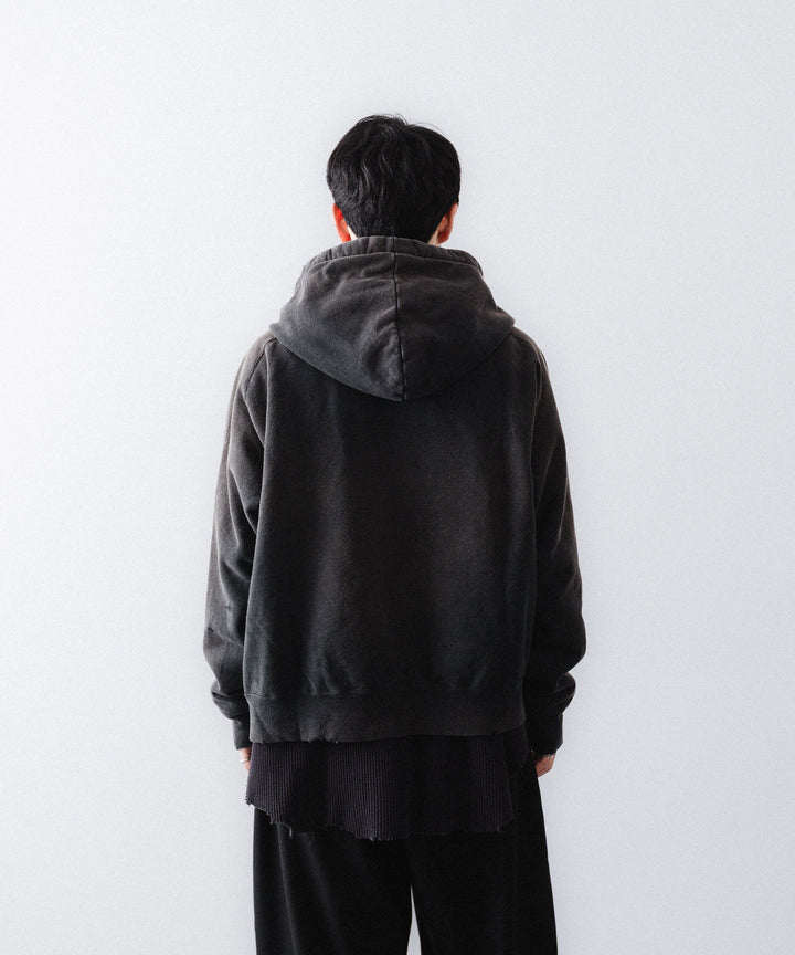 concause-コンコースのFRONT ZIP AFTER HOODIEのBLACK公式通販サイトsession福岡セレクトショップ