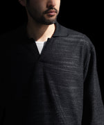 画像をギャラリービューアに読み込む, ssstein(シュタイン)のSLUB COTTON KNIT SKIPPER LS - BLACKの公式通販サイトsession福岡セレクトショップ
