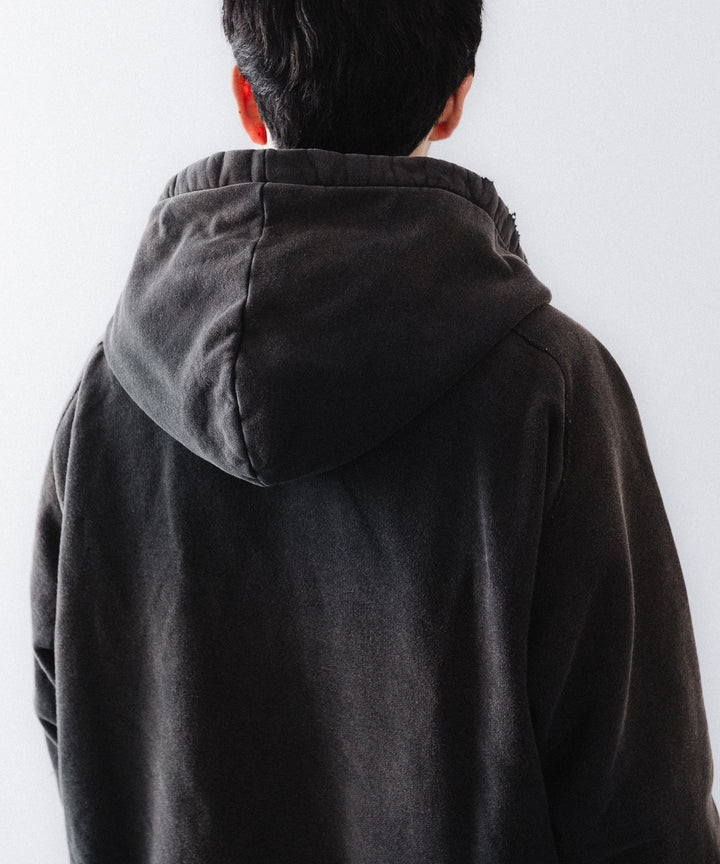 concause-コンコースのFRONT ZIP AFTER HOODIEのBLACK公式通販サイトsession福岡セレクトショップ