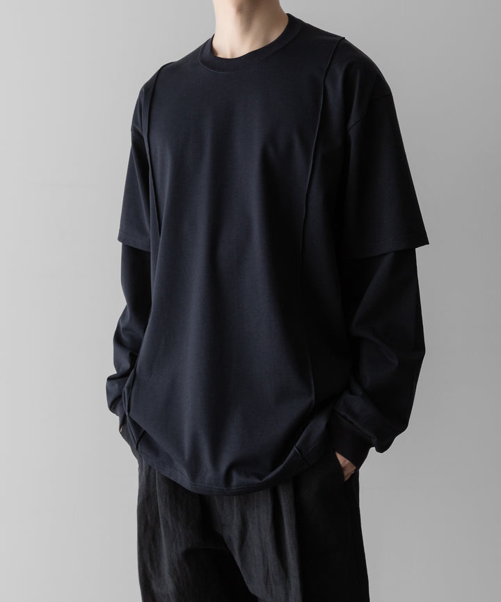 ssstein(シュタイン)のOVERSIZED LAYERED SLEEVE TEE - DARK NAVYの公式通販サイトsession福岡セレクトショップ
