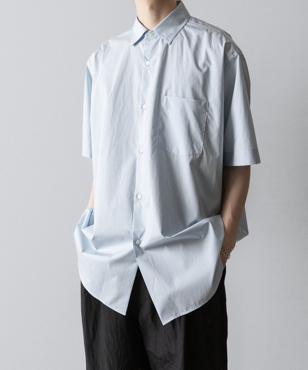 ssstein(シュタイン)のOVERSIZED SS SHIRT - OFF BLUEの公式通販サイトsession福岡セレクトショップ