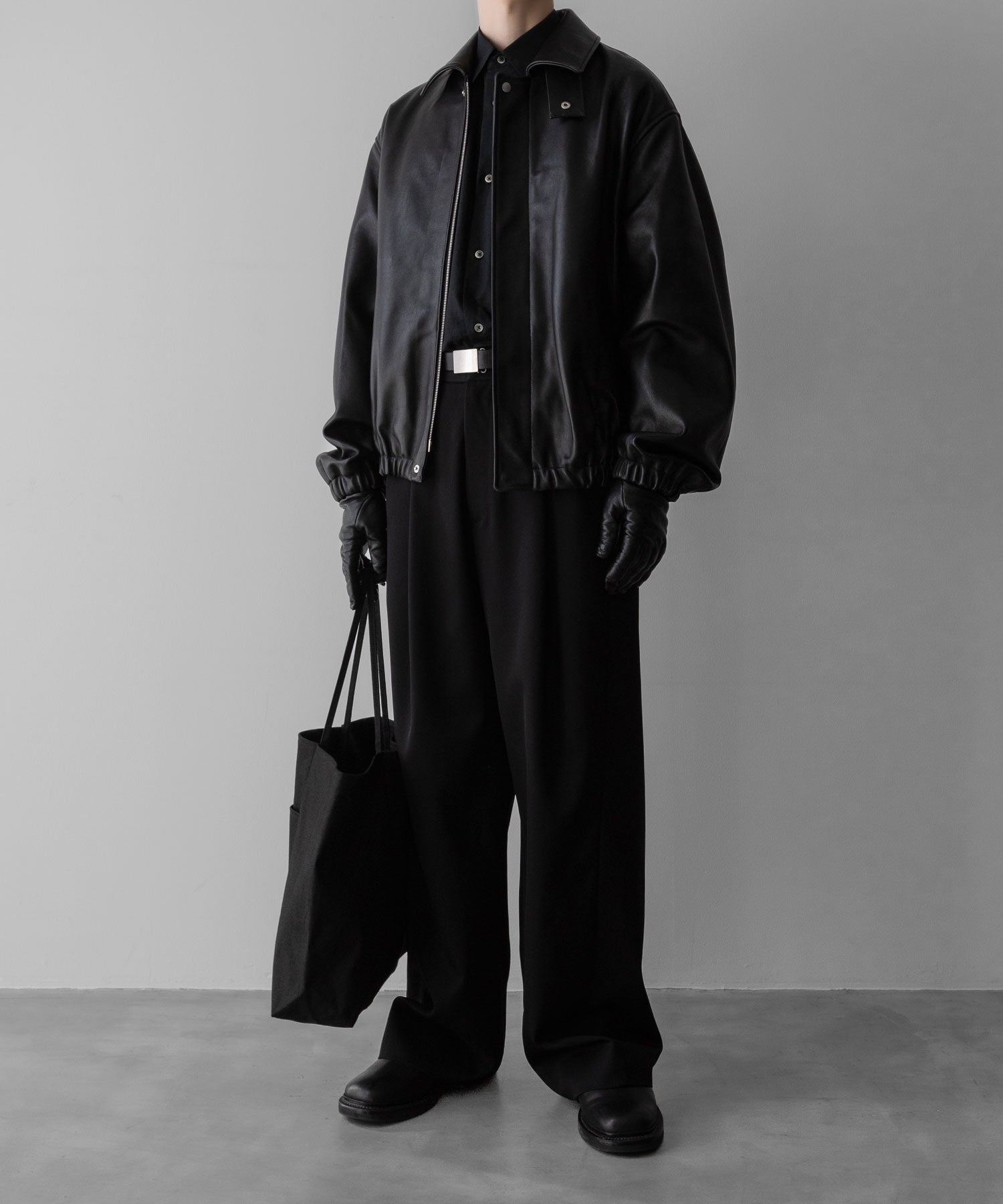 ssstein(シュタイン)のC/SI TWILL OVERSIZED REGULAR COLLAR SHIRT - BLACKの公式通販サイトsession福岡セレクトショップ