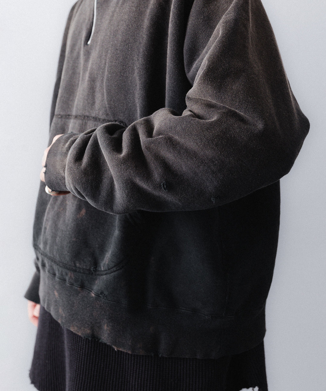 concause-コンコースのFRONT ZIP AFTER HOODIEのBLACK公式通販サイトsession福岡セレクトショップ