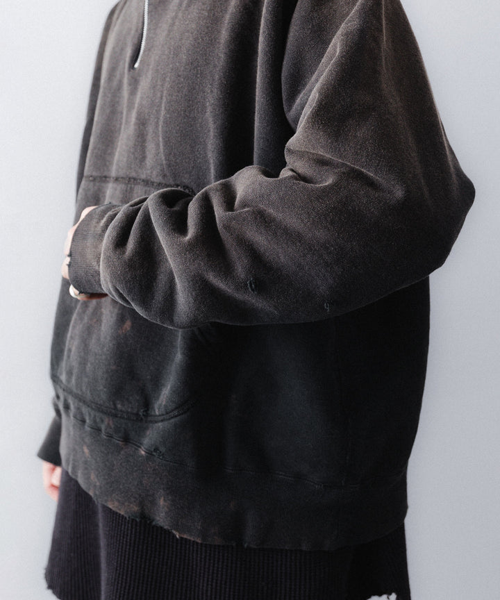 concause-コンコースのFRONT ZIP AFTER HOODIEのBLACK公式通販サイトsession福岡セレクトショップ