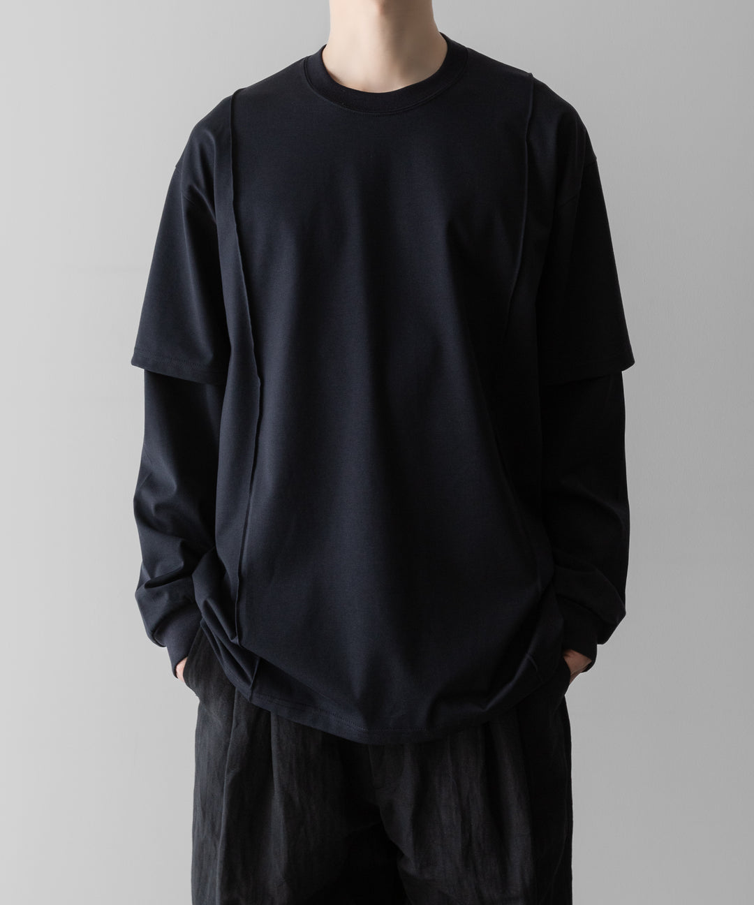 ssstein(シュタイン)のOVERSIZED LAYERED SLEEVE TEE - DARK NAVYの公式通販サイトsession福岡セレクトショップ
