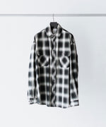 画像をギャラリービューアに読み込む, 【SUBLATIONS】OMBRE CHECK RELAX FIT SHIRT - BLACK
