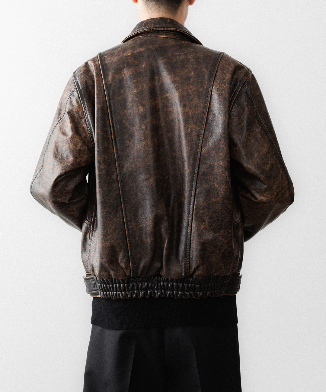 ANTHEM Aアンセムエー のRUSTY BUFFALO LEATHER ZIP BLOUSON - BROWNの公式通販サイトsession福岡セレクトショップ