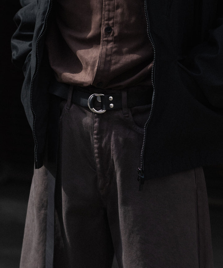 VEIN ヴェインのGUIDI LEATHER DOUBLE RING  BELT - BLACKの公式通販サイトsession福岡セレクトショップ
