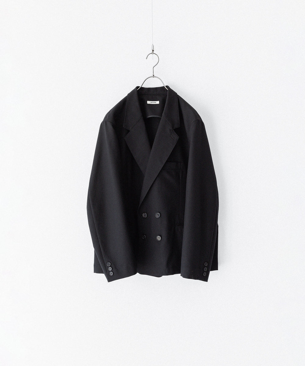 INTÉRIM インテリム MILITARY WOOL SERGE PIPING DOUBLE JACKETのBLACK公式通販サイトsession福岡セレクトショップ