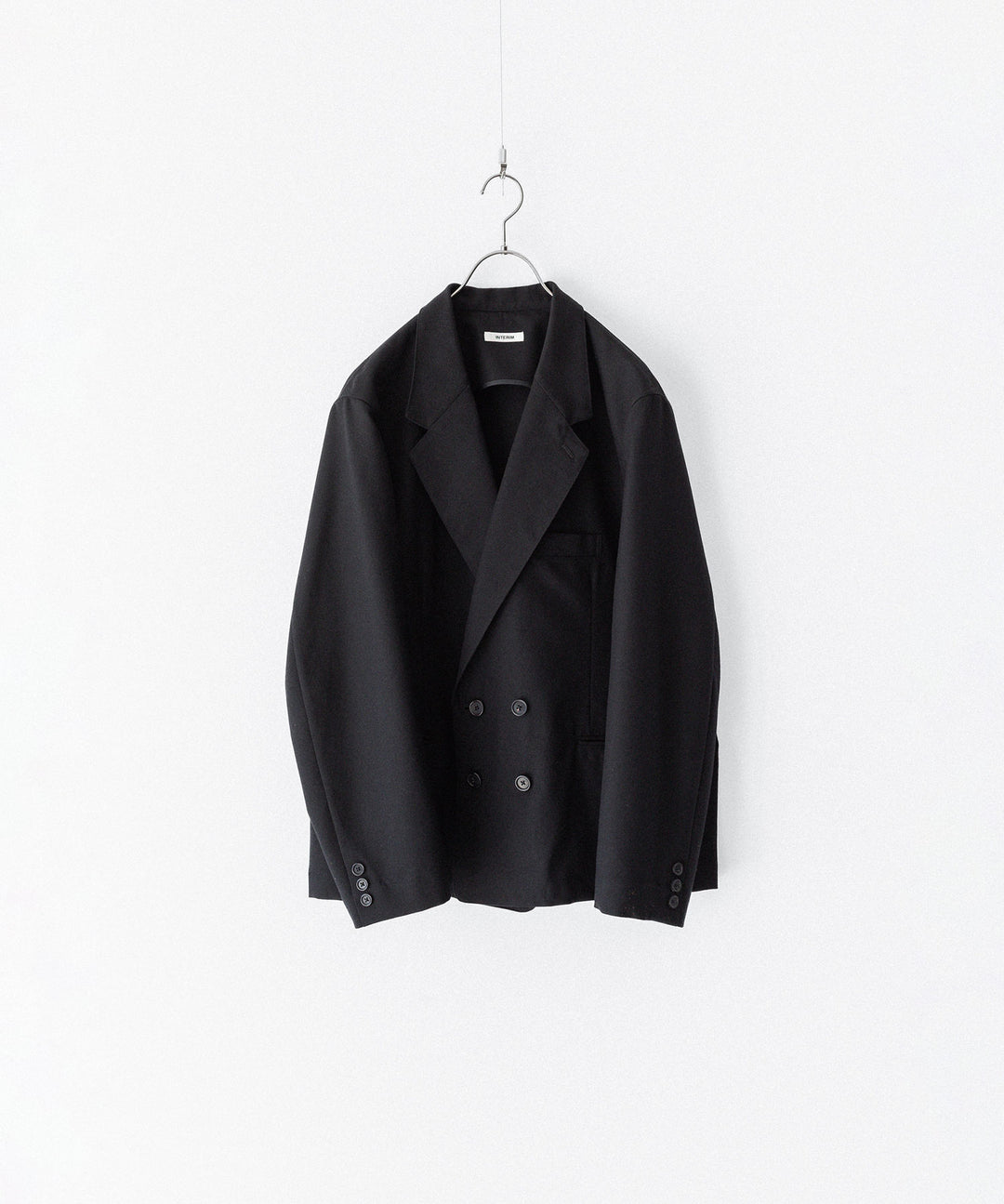 INTÉRIM インテリム MILITARY WOOL SERGE PIPING DOUBLE JACKETのBLACK公式通販サイトsession福岡セレクトショップ