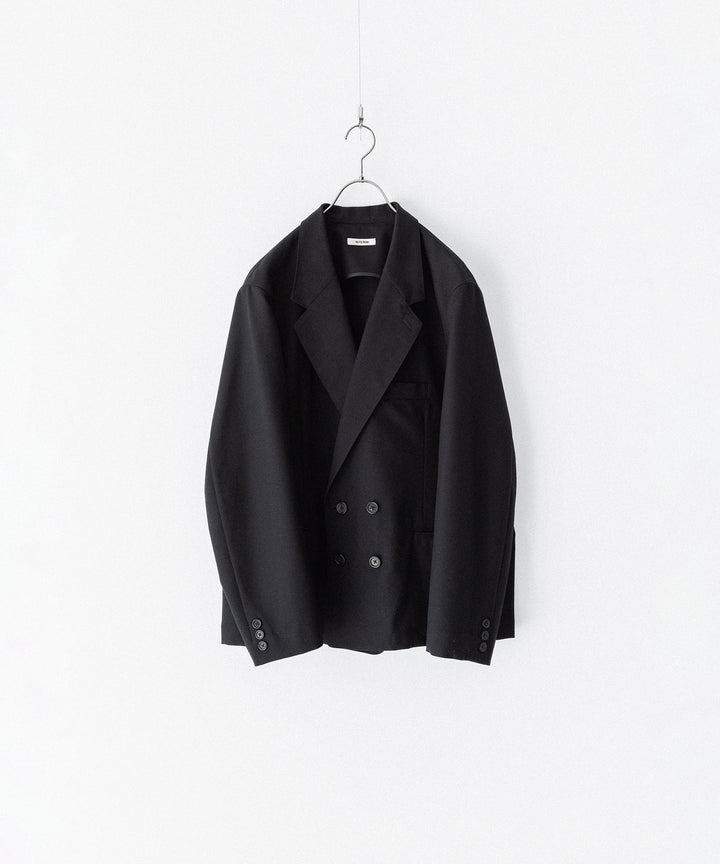 INTÉRIM インテリム MILITARY WOOL SERGE PIPING DOUBLE JACKETのBLACK公式通販サイトsession福岡セレクトショップ