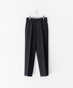 画像をギャラリービューアに読み込む, INTÉRIM インテリム MILITARY WOOL SERGE 1-TUCK FRENCH ARMY WIDE TAPERED TROUSERのBLACK 公式通販サイトsession福岡セレクトショップ
