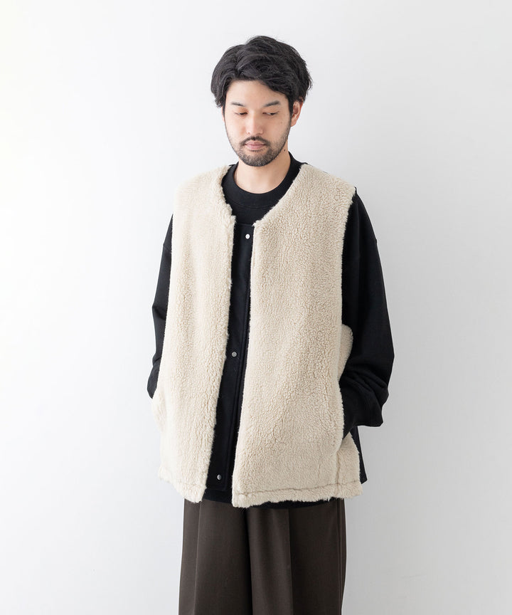 stein(シュタイン)の23AWコレクションWOOL FUR REVERSIBLE VESTのBEIGE 