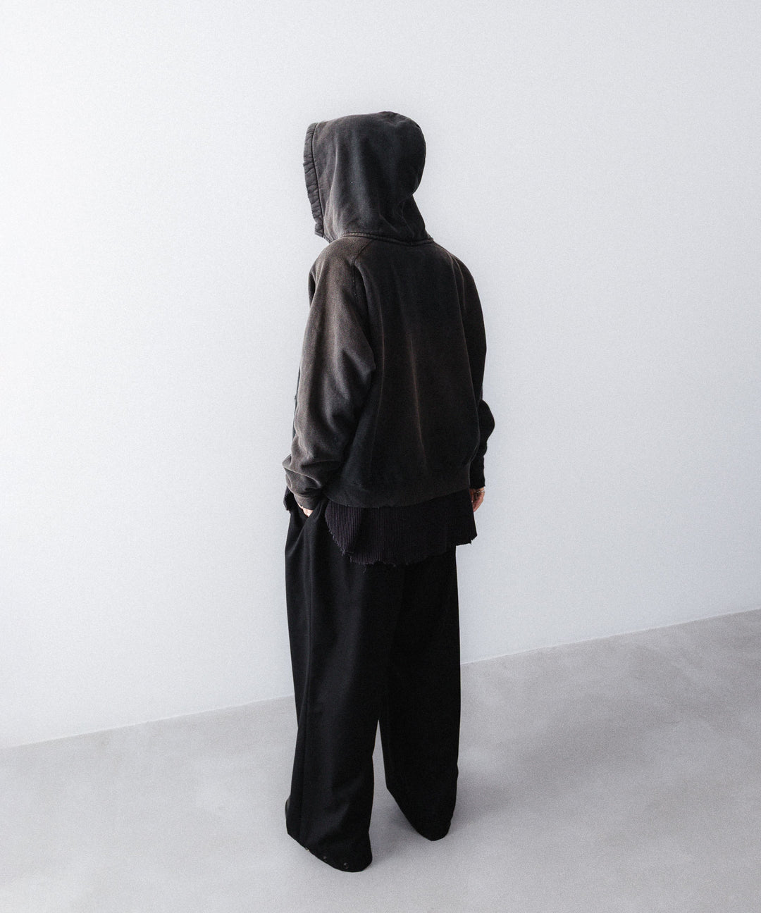 concause-コンコースのFRONT ZIP AFTER HOODIEのBLACK公式通販サイトsession福岡セレクトショップ