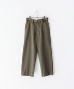 画像をギャラリービューアに読み込む, INTÉRIM インテリムのHEAVY PIMA TWILL  BELTED MIL BAGGY TROUSERのARMY GREEN 公式通販サイトsession福岡セレクトショップ
