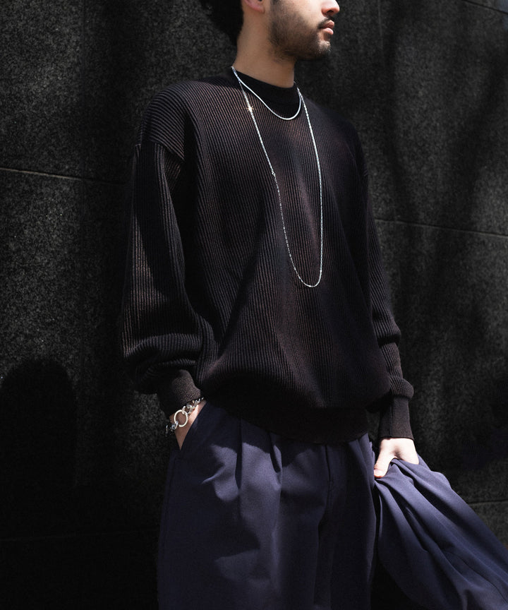 ssstein(シュタイン)のDISCOLORATION RIB KNIT LS - BLACKの公式通販サイトsession福岡セレクトショップ