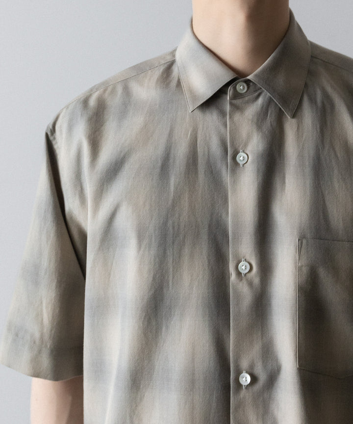 ssstein(シュタイン)のC/R CHECK OVERSIZED SS SHIRT - TAUPE×GREY OMBREの公式通販サイトsession福岡セレクトショップ