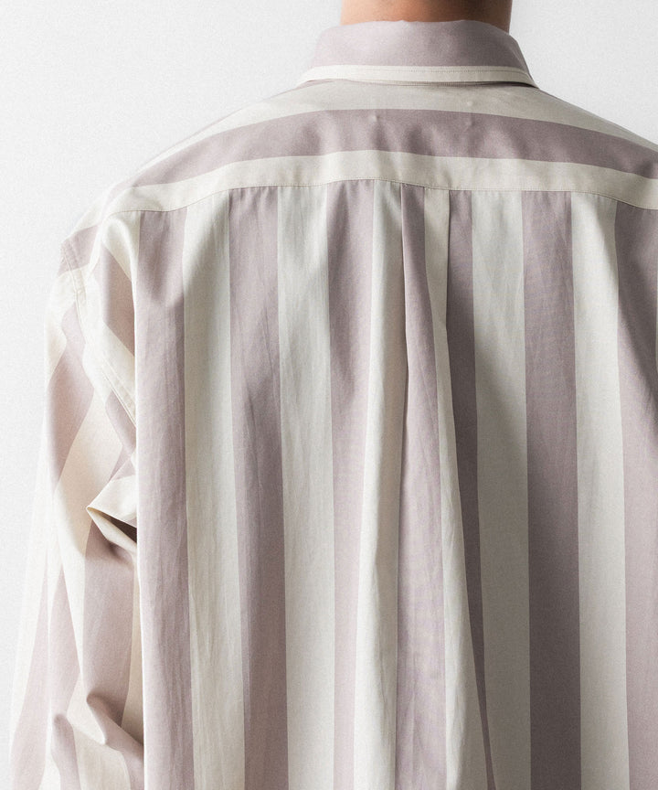 REVERBERATE リバーバレイトのREGULAR COLLAR SHIRT-STのBEIGE×LAVENDER 公式通販サイトsession福岡セレクトショップ
