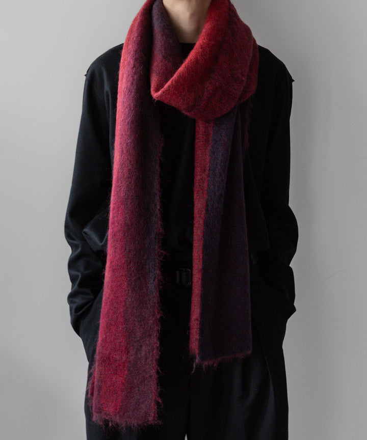 stein(シュタイン)の23AWコレクションGRADATION MOHAIR MUFFLER のRED sessionセッション福岡セレクトショップ 公式通販サイト 