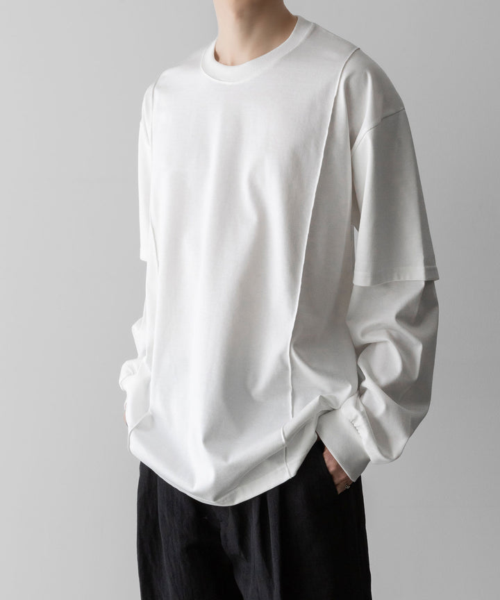ssstein(シュタイン)のOVERSIZED LAYERED SLEEVE TEE - WHITEの公式通販サイトsession福岡セレクトショップ