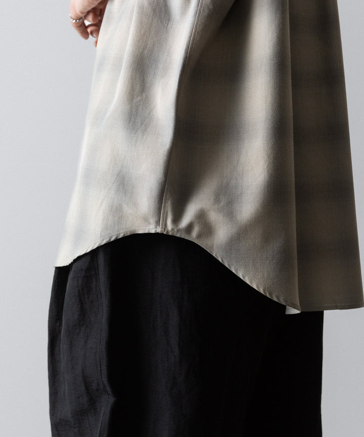 ssstein(シュタイン)のC/R CHECK OVERSIZED SS SHIRT - TAUPE×GREY OMBREの公式通販サイトsession福岡セレクトショップ