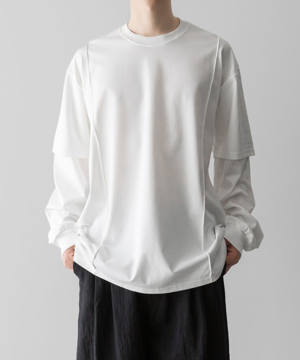 ssstein(シュタイン)のOVERSIZED LAYERED SLEEVE TEE - WHITEの公式通販サイトsession福岡セレクトショップ