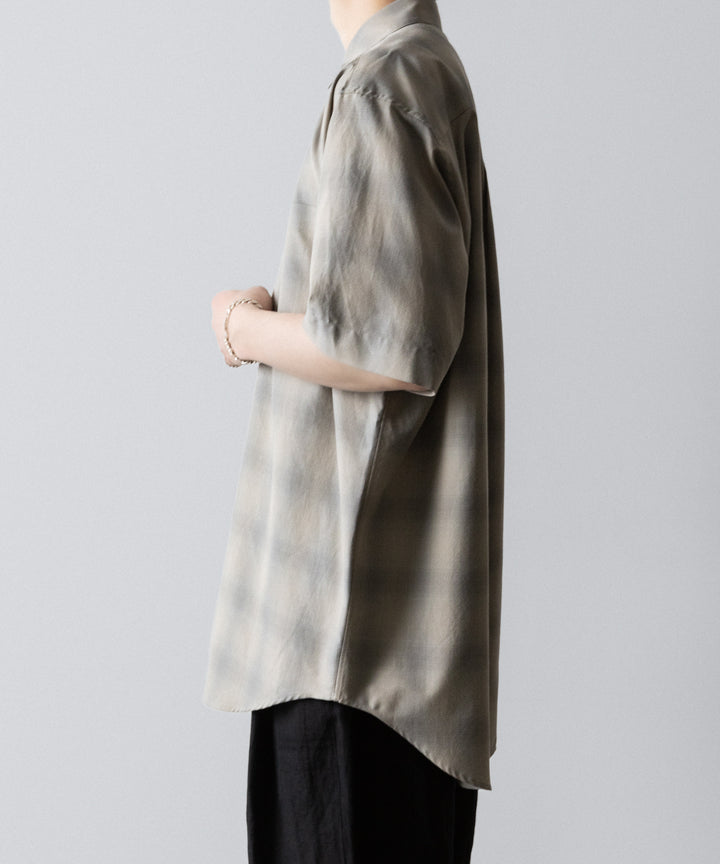 ssstein(シュタイン)のC/R CHECK OVERSIZED SS SHIRT - TAUPE×GREY OMBREの公式通販サイトsession福岡セレクトショップ