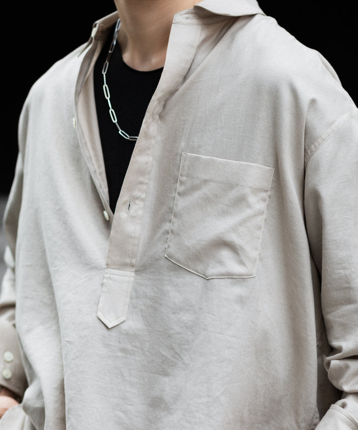 ssstein(シュタイン)のCOTTON/SILK OVERSIZED PULLOVER SHIRT - GREIGEの公式通販サイトsession福岡セレクトショップ