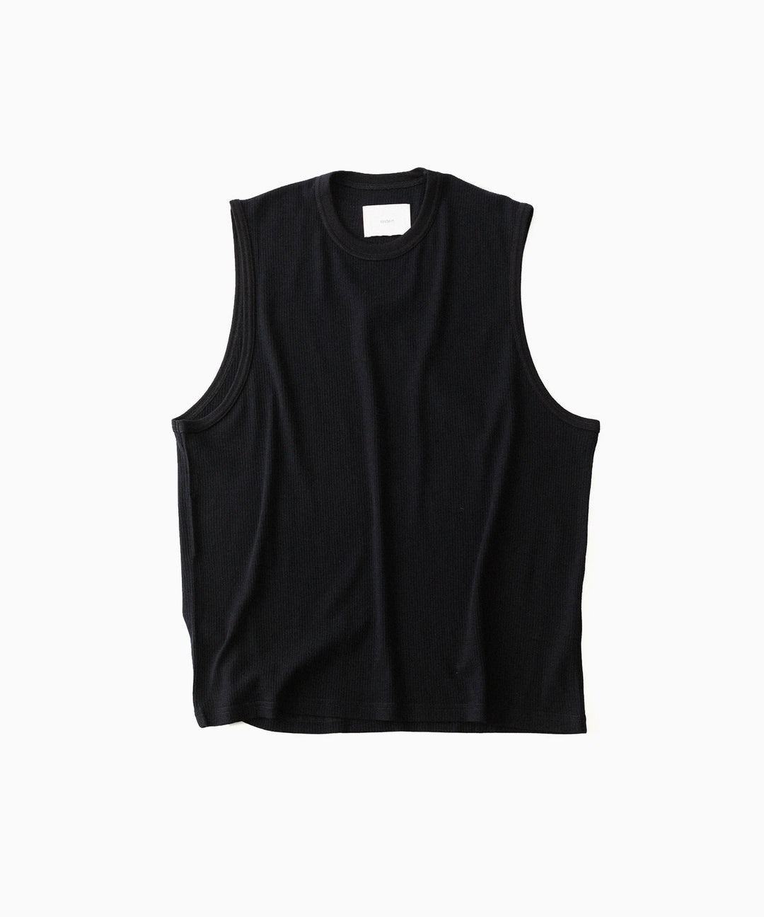 【ssstein】FINE WOOL OVERSIZED NO SLEEVE TEE - BLACK