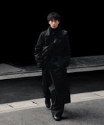 画像をギャラリービューアに読み込む, ssstein(シュタイン)のCOTTON SATIN OVERSIZED DOUBLE BREASTED COAT - BLACKの公式通販サイトsession福岡セレクトショップ
