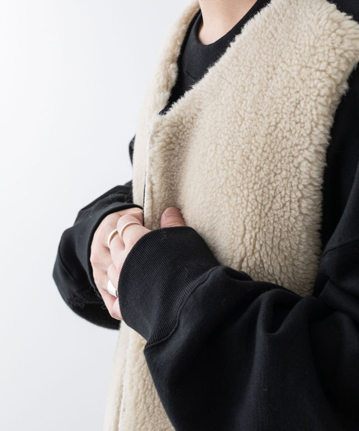 stein(シュタイン)の23AWコレクションWOOL FUR REVERSIBLE VESTのBEIGE 